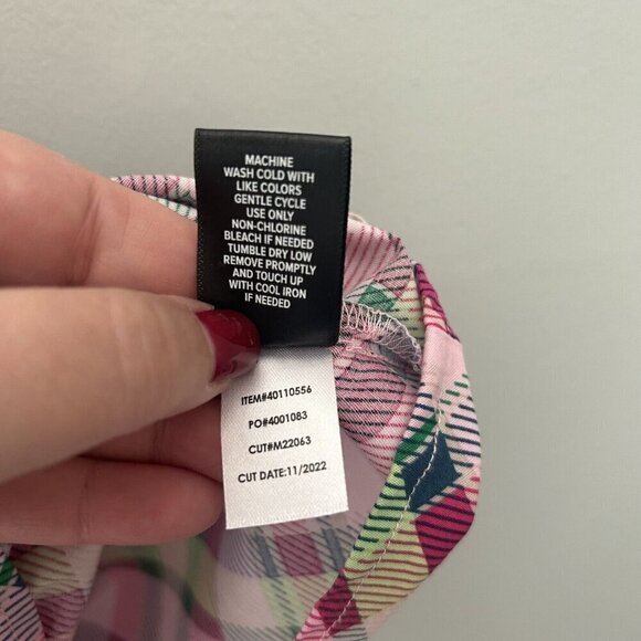 Torrid Mini Poplin Tiered Ruffle Strap Dress Plaid Pink Green NWT Plus 1X 14-16 - Picture 5 of 11